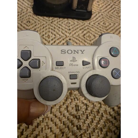 Sony PlayStation 1 PS1 DualShock Analog Gray OEM Controller SCPH-1200 Tested - Picture 4 of 16